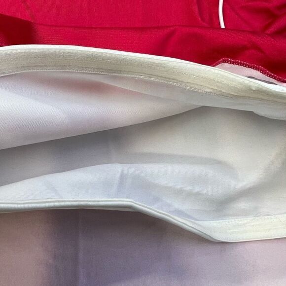 Enso Women's Ruched Side Tennis Golf Skort Skirt Bright Pink Size Medium NWT - Picture 6 of 6